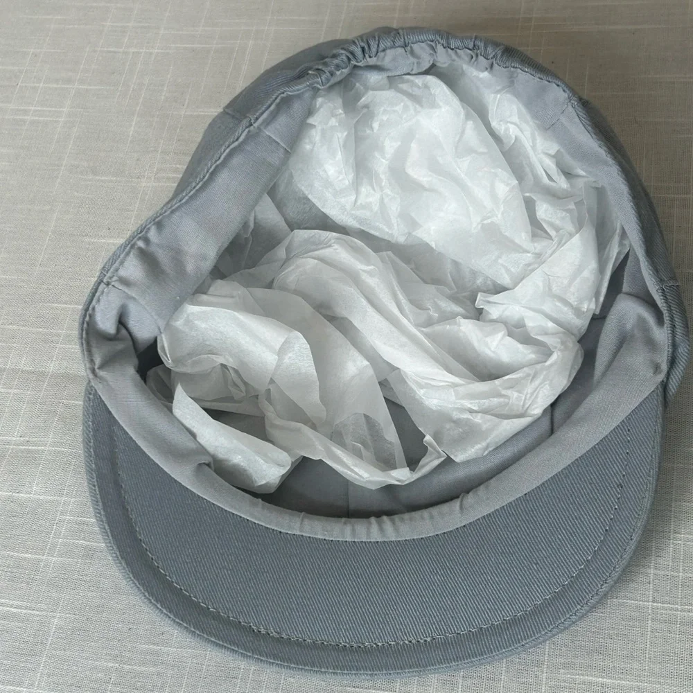 Toddlers Newsboy Cabbie Hat Gray 6-18 Months Flat flap